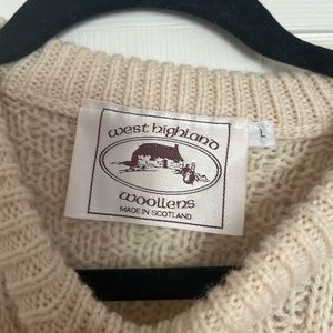 100% wool sweater made in Scotland